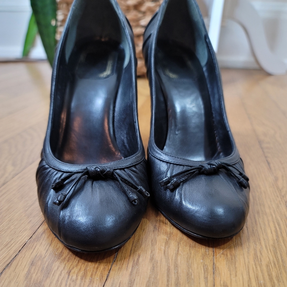 VTG Christian Dior Ruched Leather Pumps - Picture 15 of 15